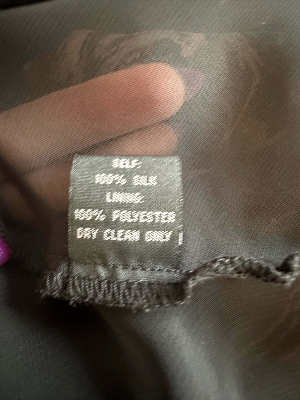 Vintage Y2K Lapis Black Silk Midi Slip Dress with Blush Rose Print Size Small - Picture 3 of 8